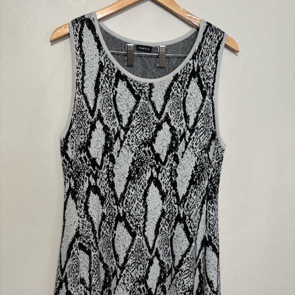 Torrid Elegant Black Snakeskin Print Sleeveless Sweater Dress Size 10 - Picture 8 of 11